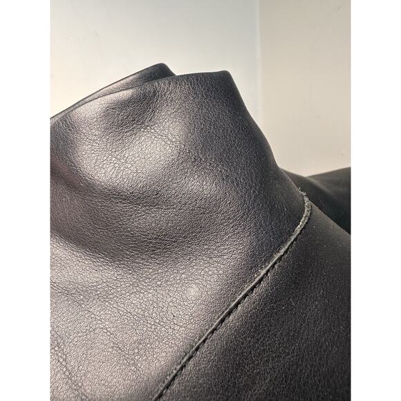 Toms Black Leather Leila Ankle Boots Booties Tassel Back Zip Western Women 6.5 - Picture 13 of 15